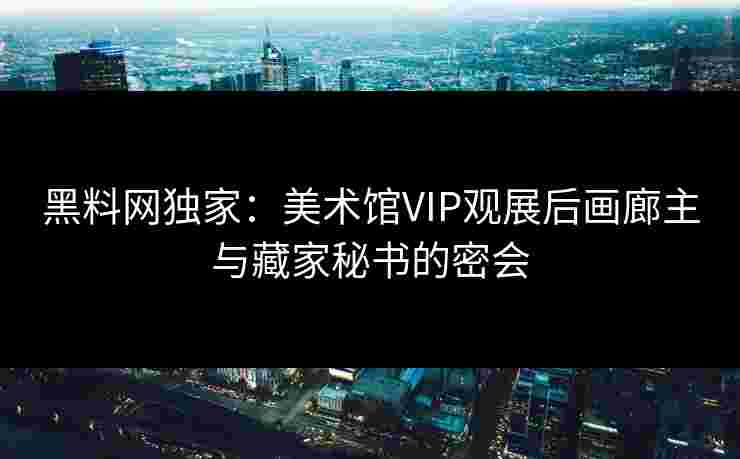 黑料网独家：美术馆VIP观展后画廊主与藏家秘书的密会