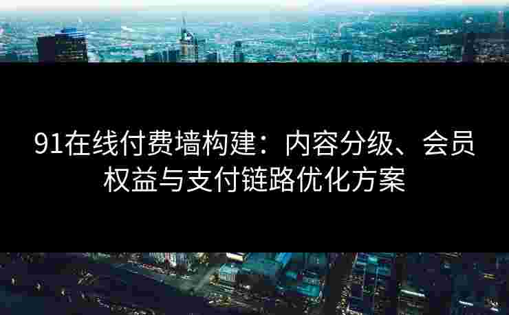 91在线付费墙构建:内容分级、会员权益与支付链路优化方案 91在线付费墙构建:内容分级、会员权益与支付链路优化方案