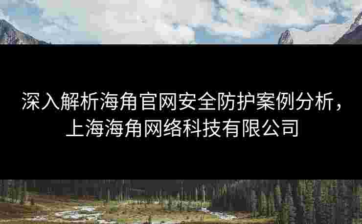 深入解析海角官网安全防护案例分析，上海海角网络科技有限公司