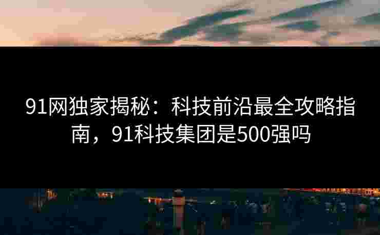 91网独家揭秘：科技前沿最全攻略指南，91科技集团是500强吗